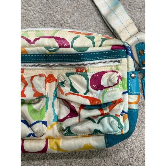 RARE VINTAGE COACH CAMERA BAG FOR FIELD DOODLING HAMPTONS B05J-8F41